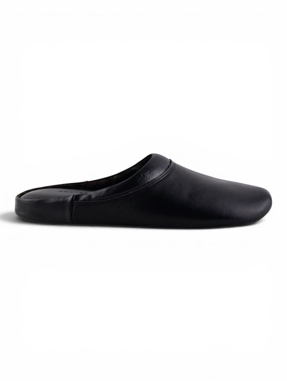 NIB Dockers Men's Aristocrat Leather Memory Foam Mules Slippers Black 11W